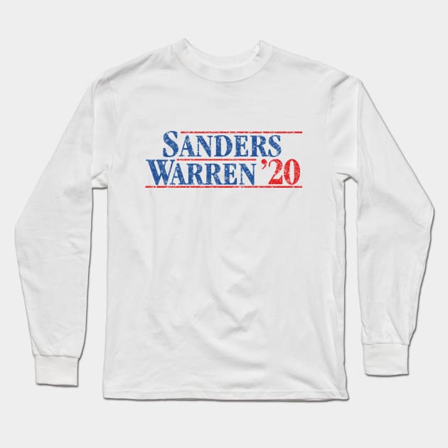 Bernie Sanders and Elizabeth Warren on the one ticket. Politique Sanders Warren 2020 Vintage Designs Long Sleeve T-Shirt by YourGoods